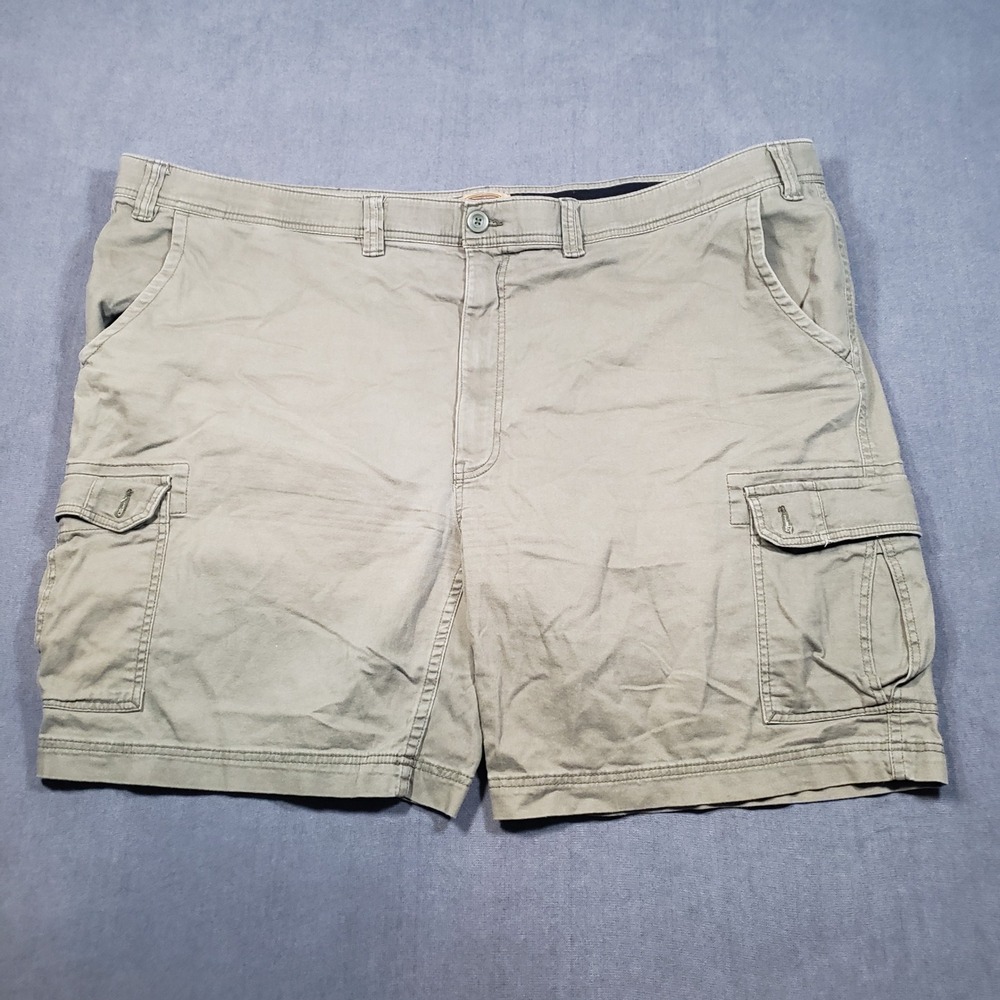 The Foundry Cargo Shorts Mens 58 Green Comfort Stretch Cotton Blend Casual